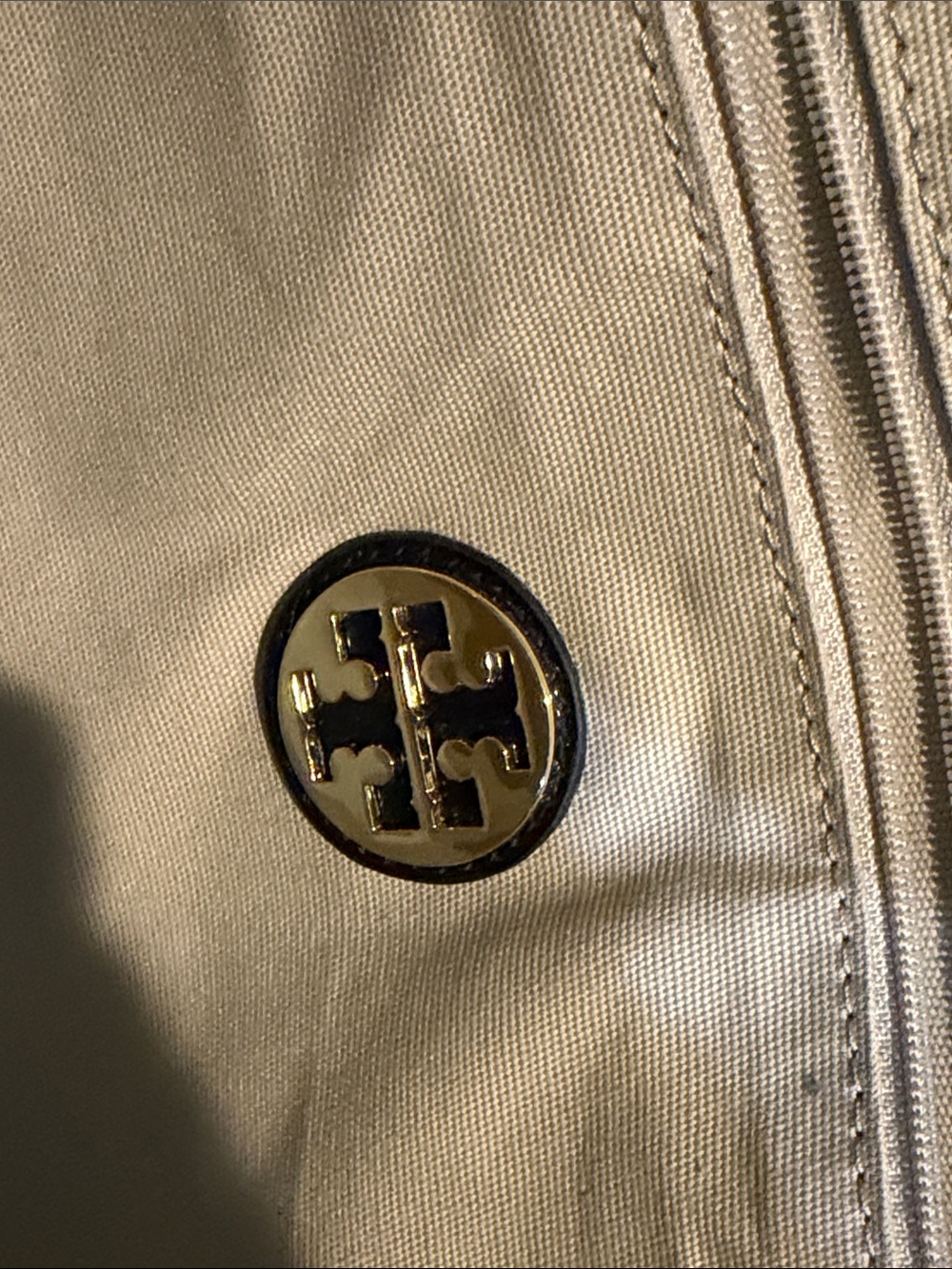 Tory Burch Black Nylon Tote with Patent Trim and Logo - Picture 7 of 11